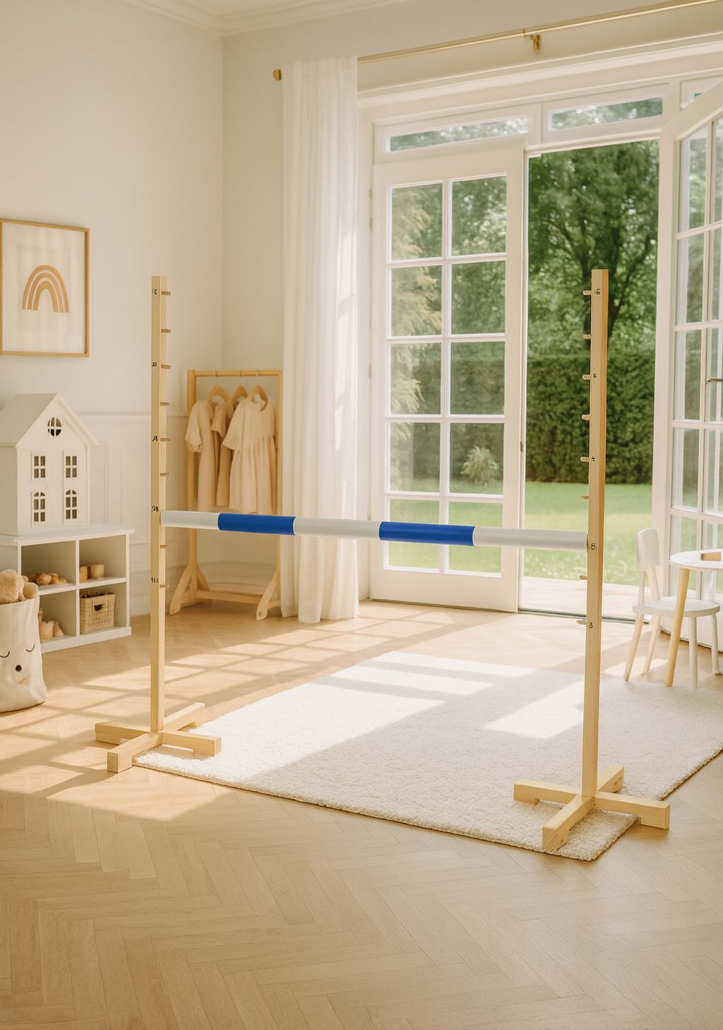 Jumping obstacle for Hobby Horse 120cm, beam blue