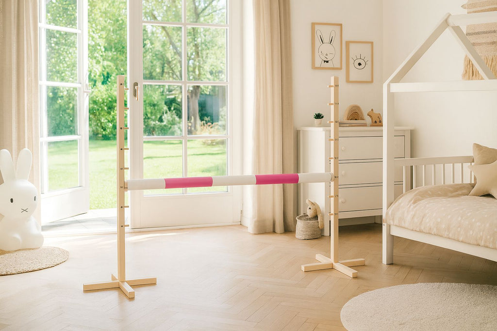 Jumping obstacle for Hobby Horse 120cm, beam pink