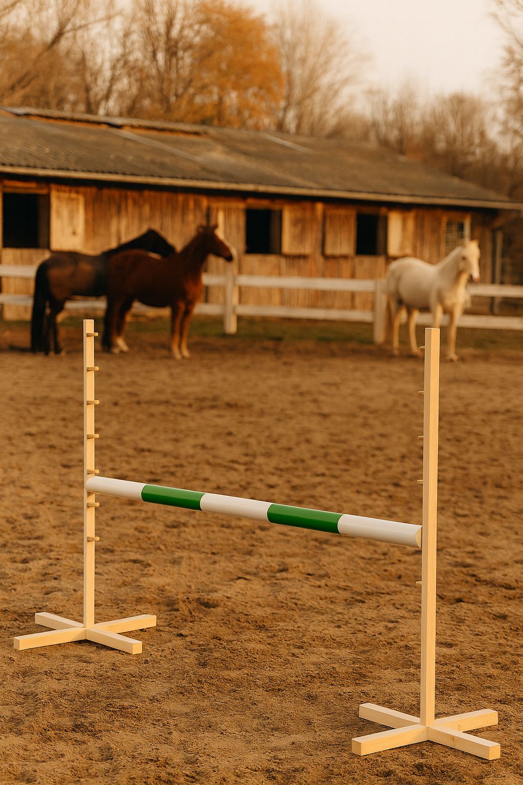 Jumping obstacle for Hobby Horse 120cm, beam green