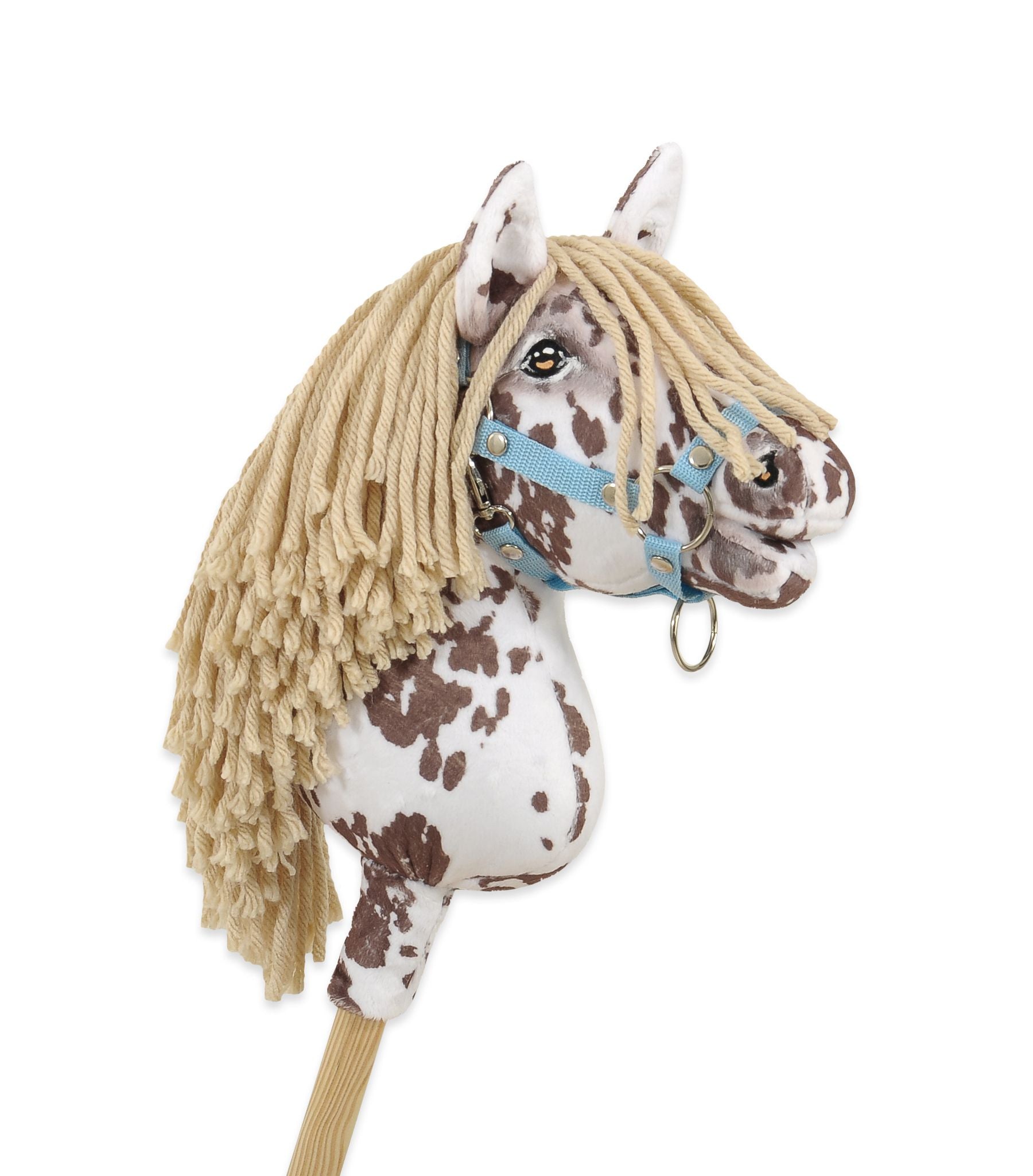 Horse on a stick Super Hobby Horse Premium - brown leopard with a beige mane A4