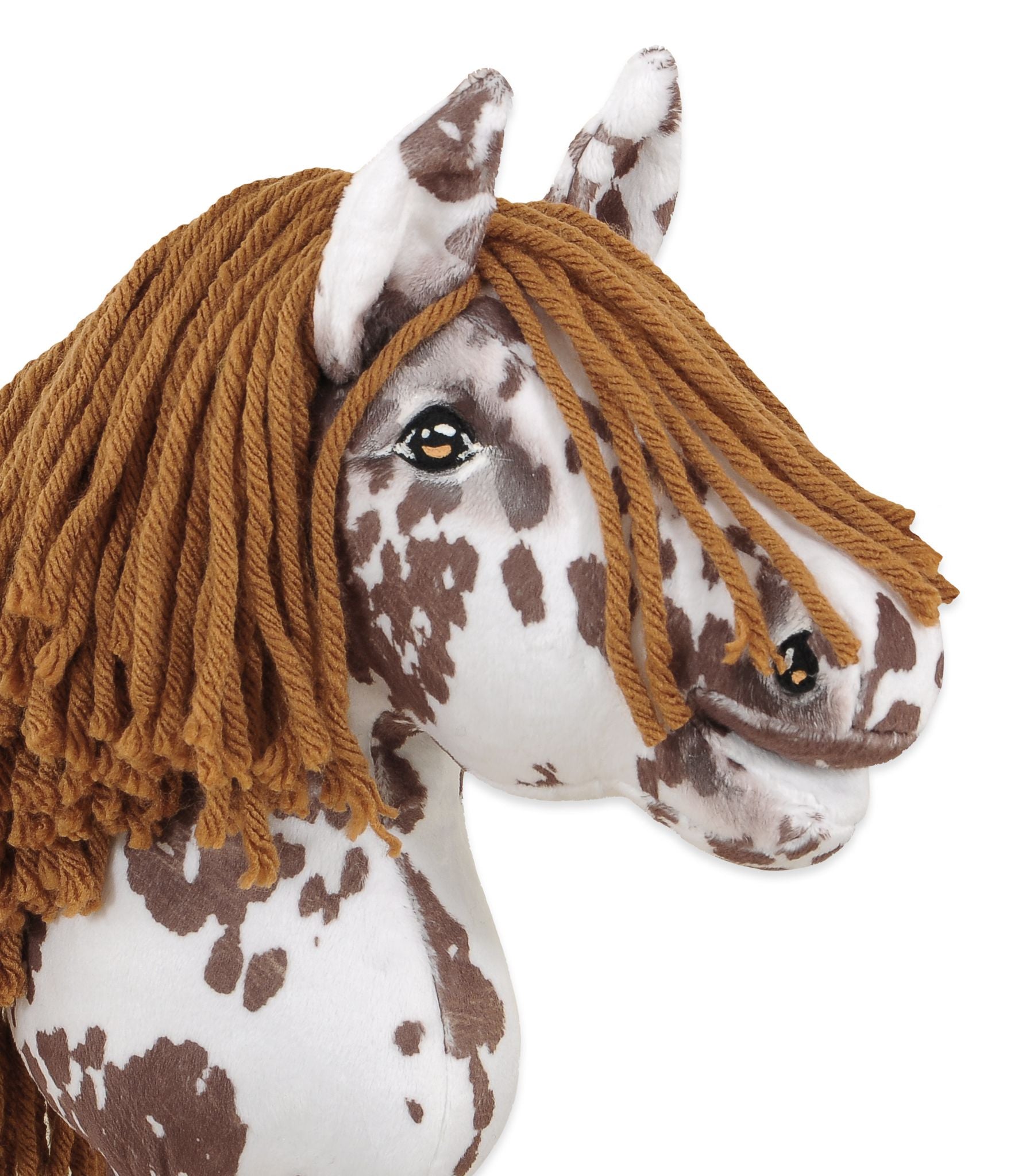 Horse on a stick Super Hobby Horse Premium - brown leopard with a brown mane A4