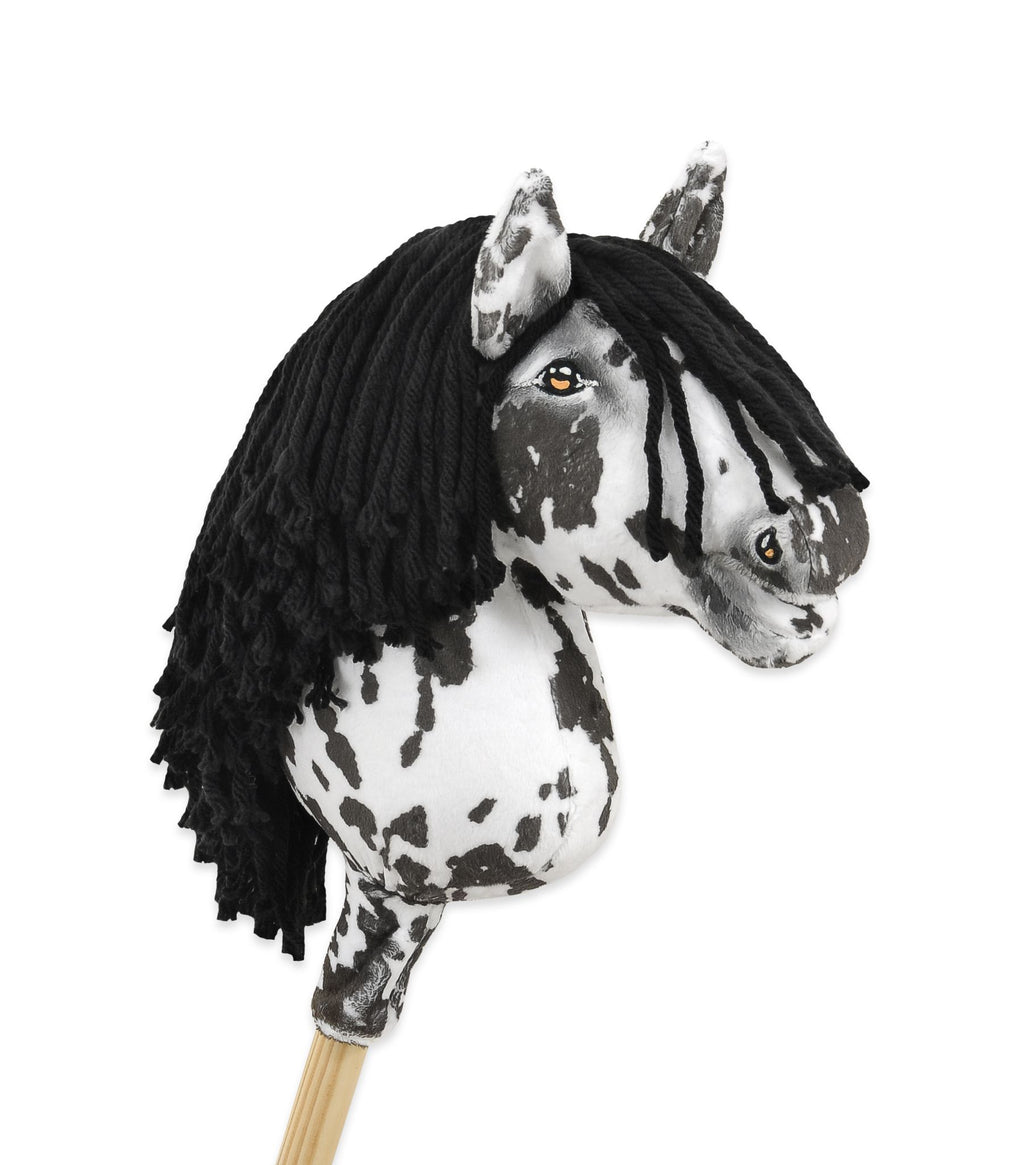 Horse on a stick Super Hobby Horse Premium - leopard with a black mane A4