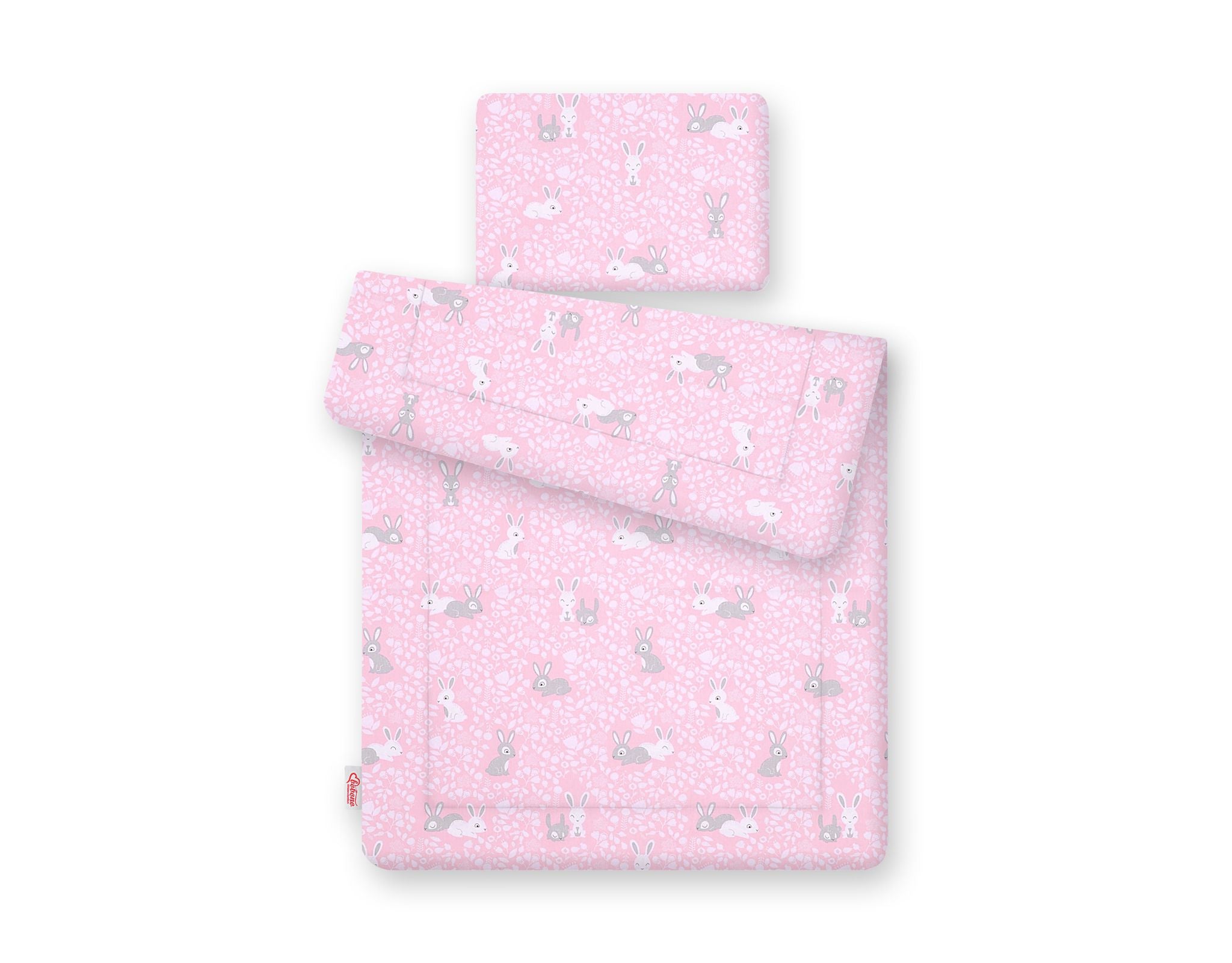 Bedding set 2-pcs 75x100cm NEWBORN - pink rabbits