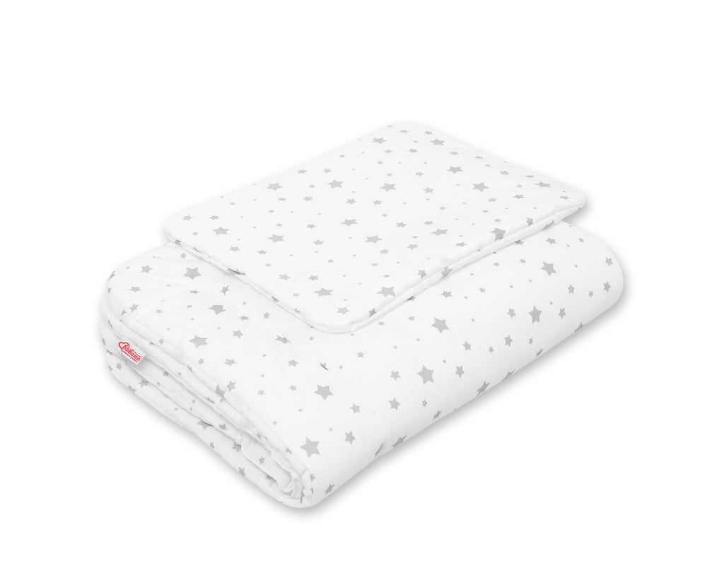 Bedding set 2-pcs 75x100cm NEWBORN - mini gray stars