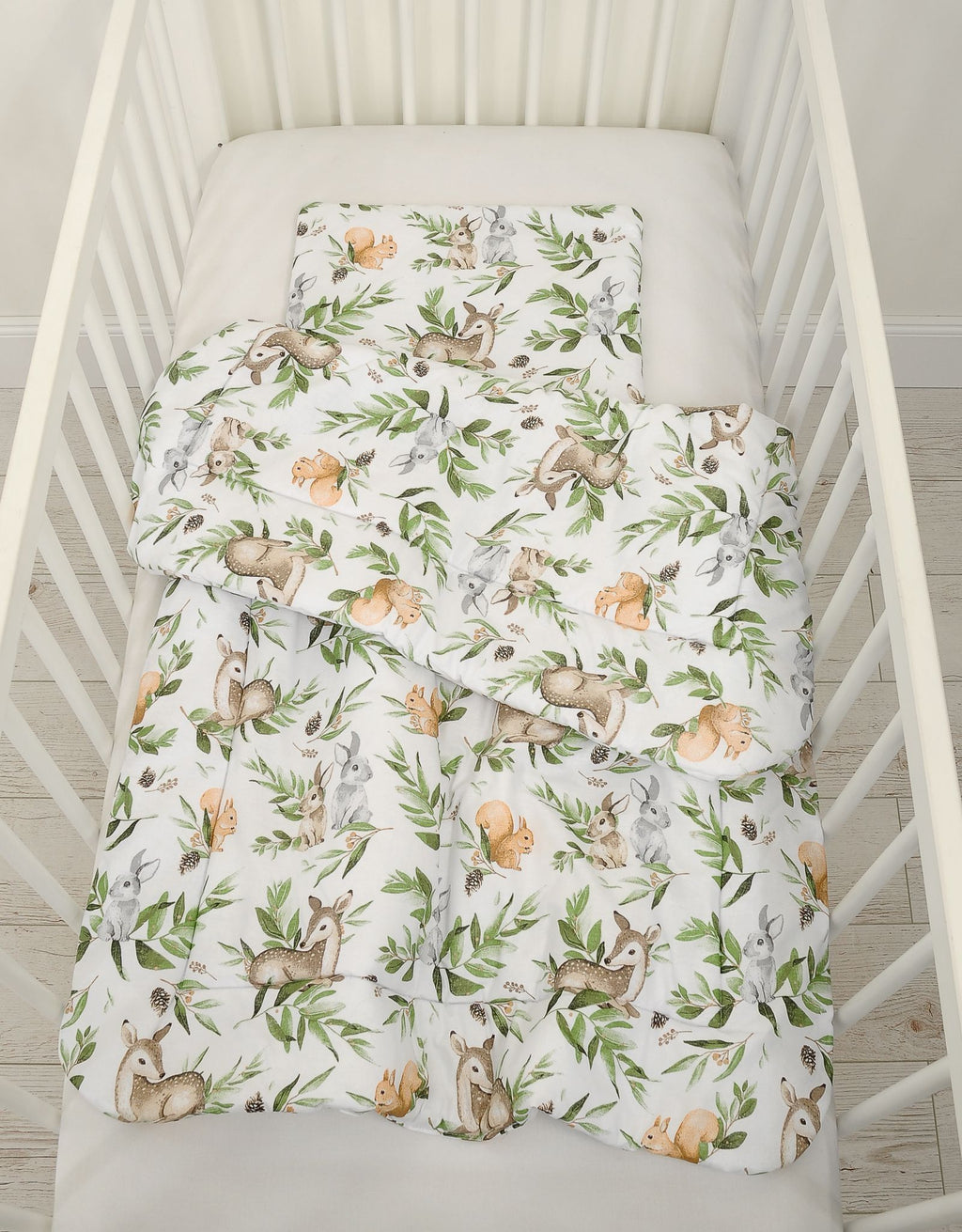 Bedding set 2-pcs 75x100cm NEWBORN - woodland green