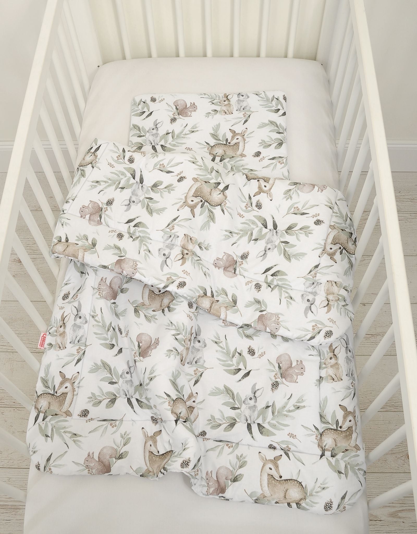 Bedding set 2-pcs 75x100cm NEWBORN - woodland olive