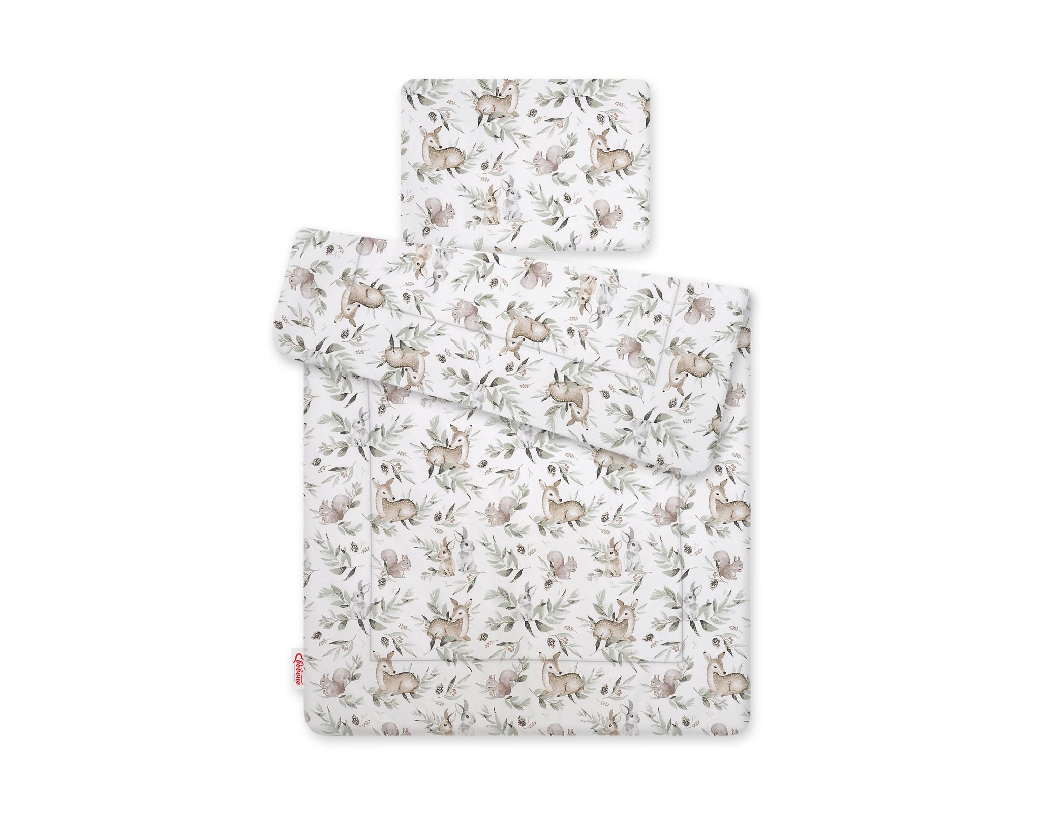 Bedding set 2-pcs 75x100cm NEWBORN - woodland olive