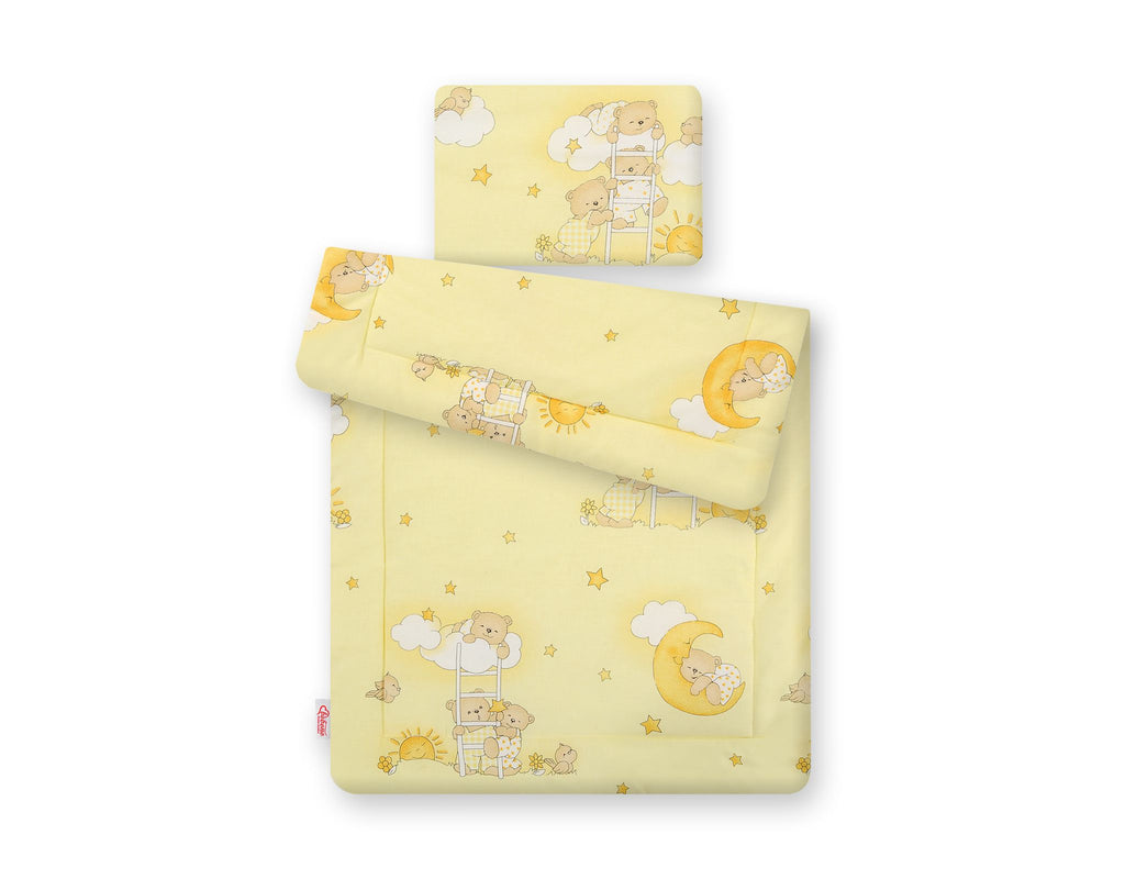 Bedding set 2-pcs 75x100cm NEWBORN - Teddy bears on ladders cream