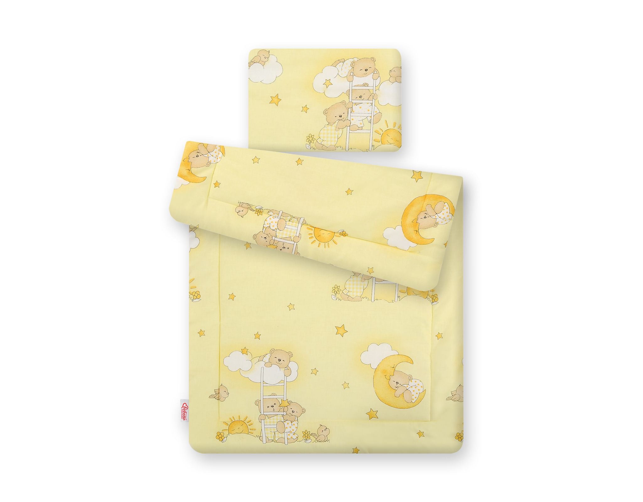 Bedding set 2-pcs 75x100cm NEWBORN - Teddy bears on ladders cream