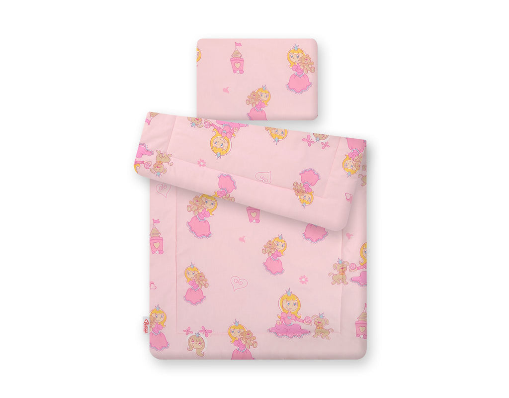 Bedding set 2-pcs 75x100cm NEWBORN - pink Princess