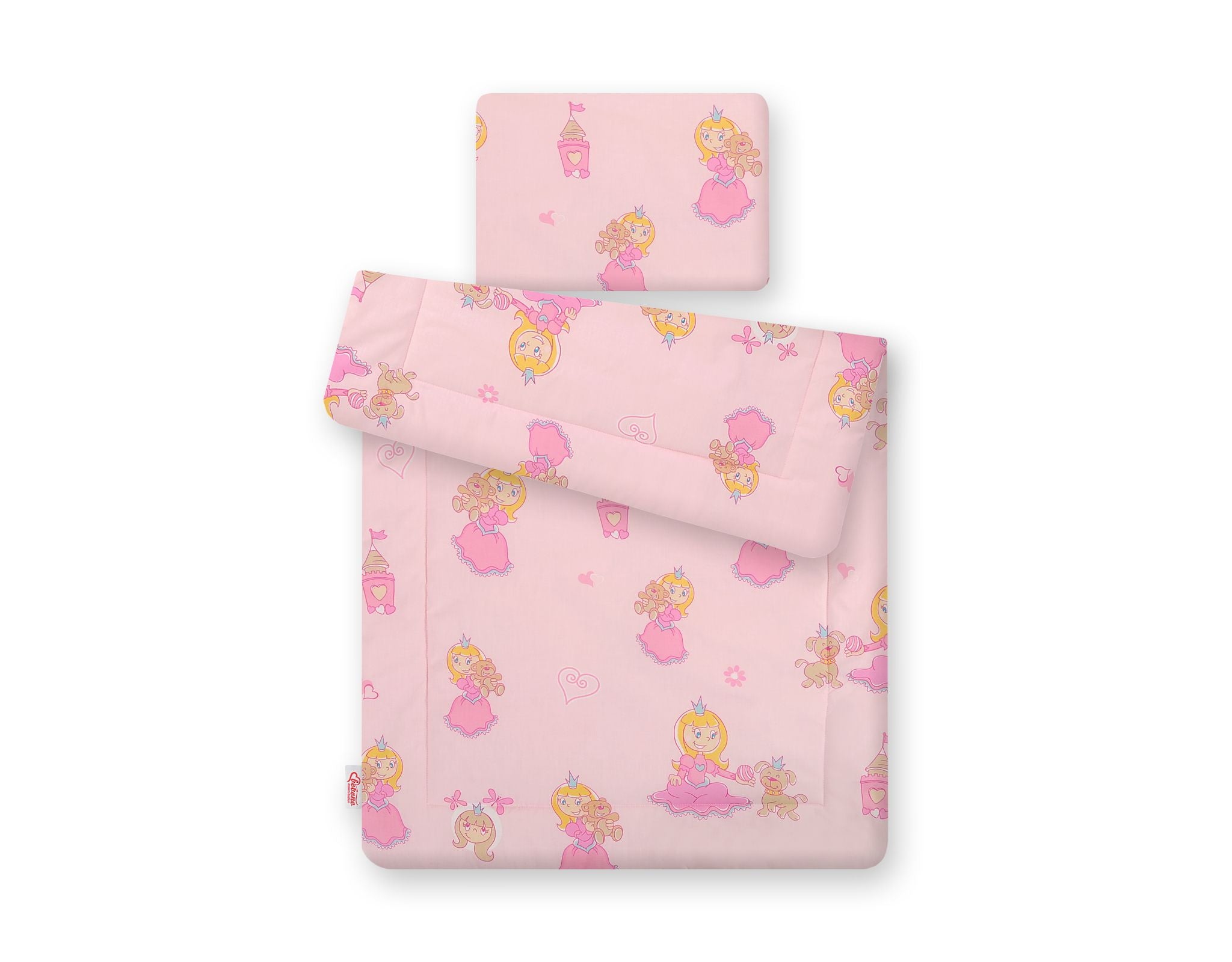 Bedding set 2-pcs 75x100cm NEWBORN - pink Princess