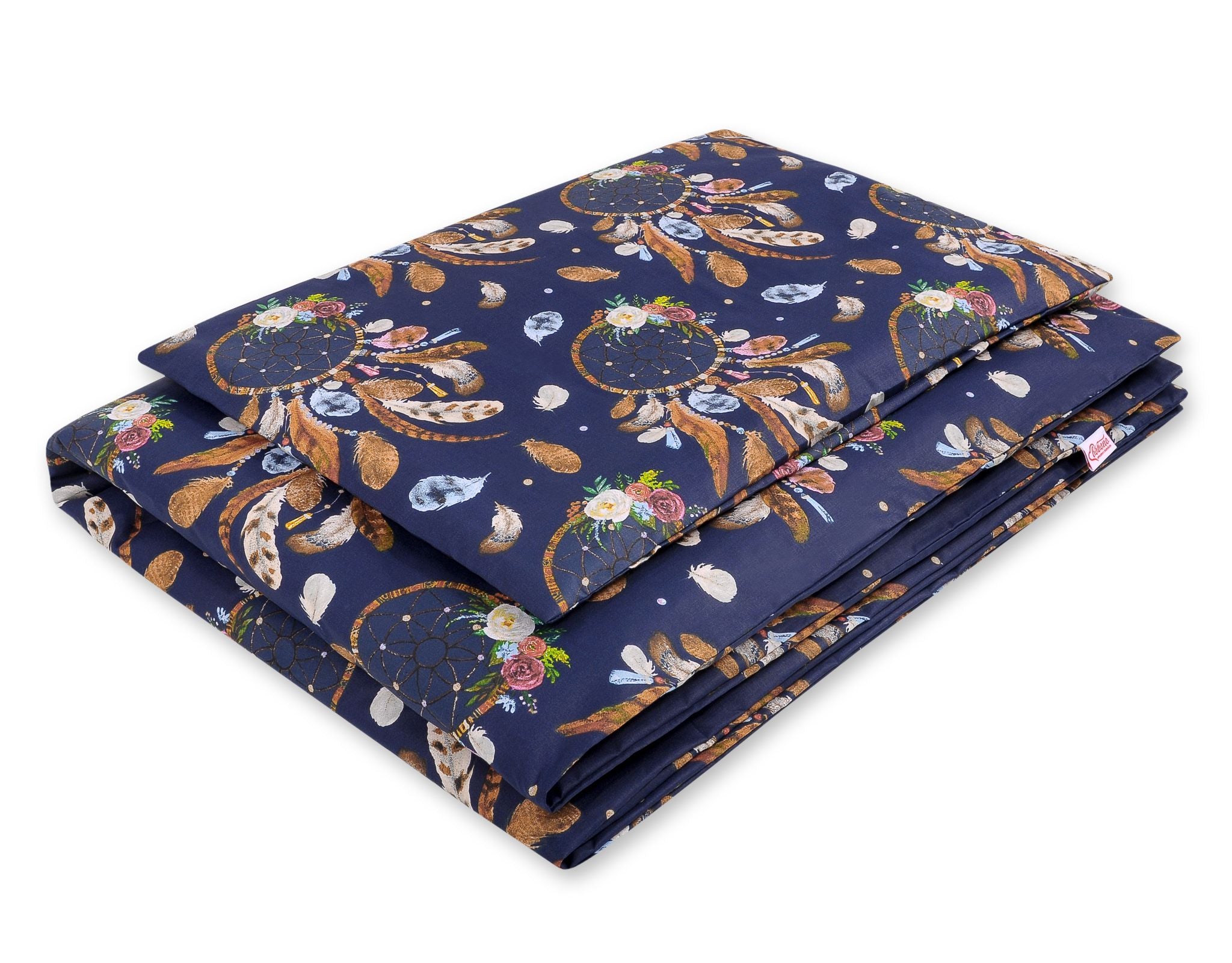 Baby cotton bedding set 2-pcs 135x100 cm - dream catchers dark blue