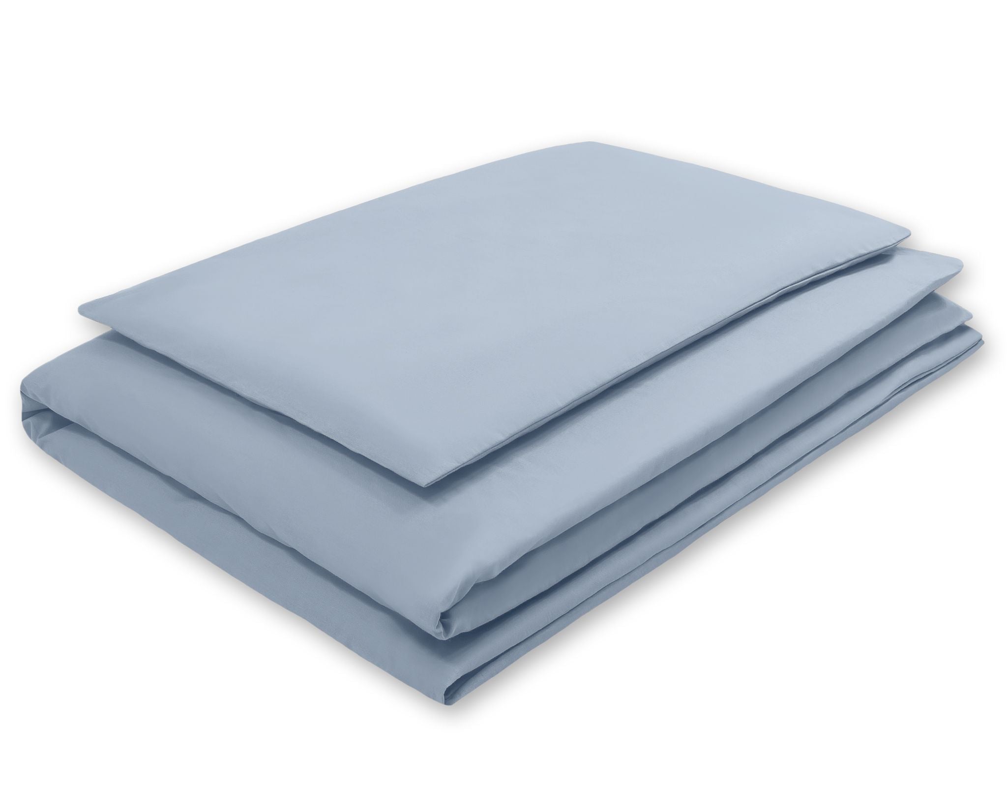 Cotton children's bedding set, 2 pieces, pillowcase 60x40 cm and duvet cover 120x90 cm - pastel blue