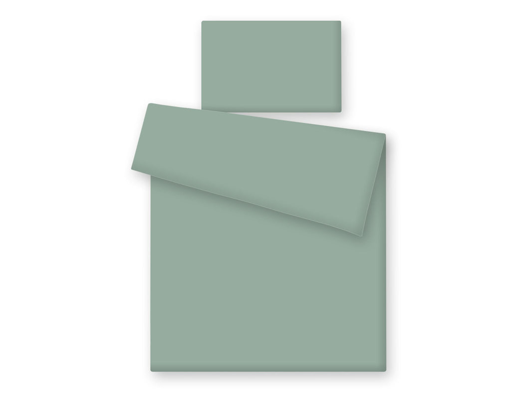 Cotton children's bedding set 2 pieces pillowcase 60x40 cm and duvet cover 135x100 cm - pastel green
