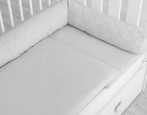 2-in-1 - Baby nest quilted - snake pillow bumper - gray