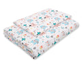 Bedding set 2-pcs with filling 135x100 cm - blue teddy bears