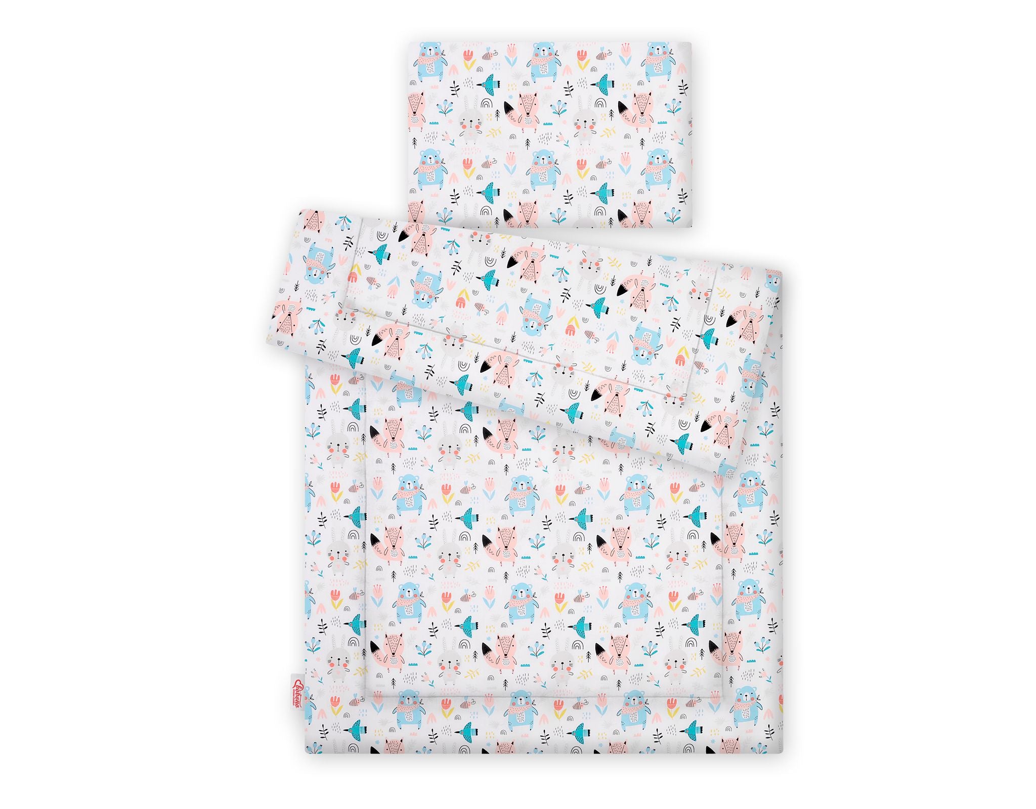 Bedding set 2-pcs with filling120x90 cm - blue teddy bears