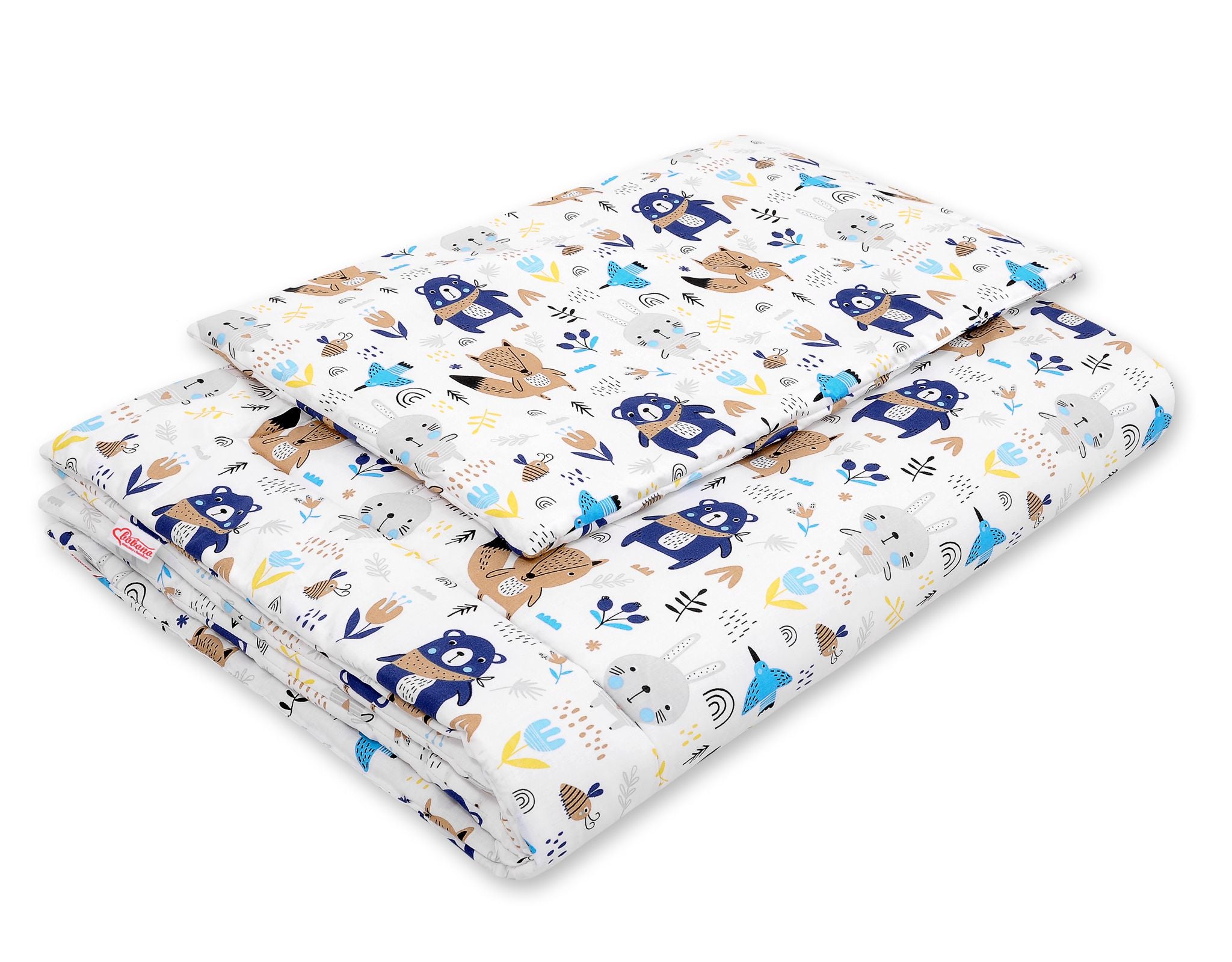Bedding set 2-pcs with filling 135x100 cm - navy blue teddy bears