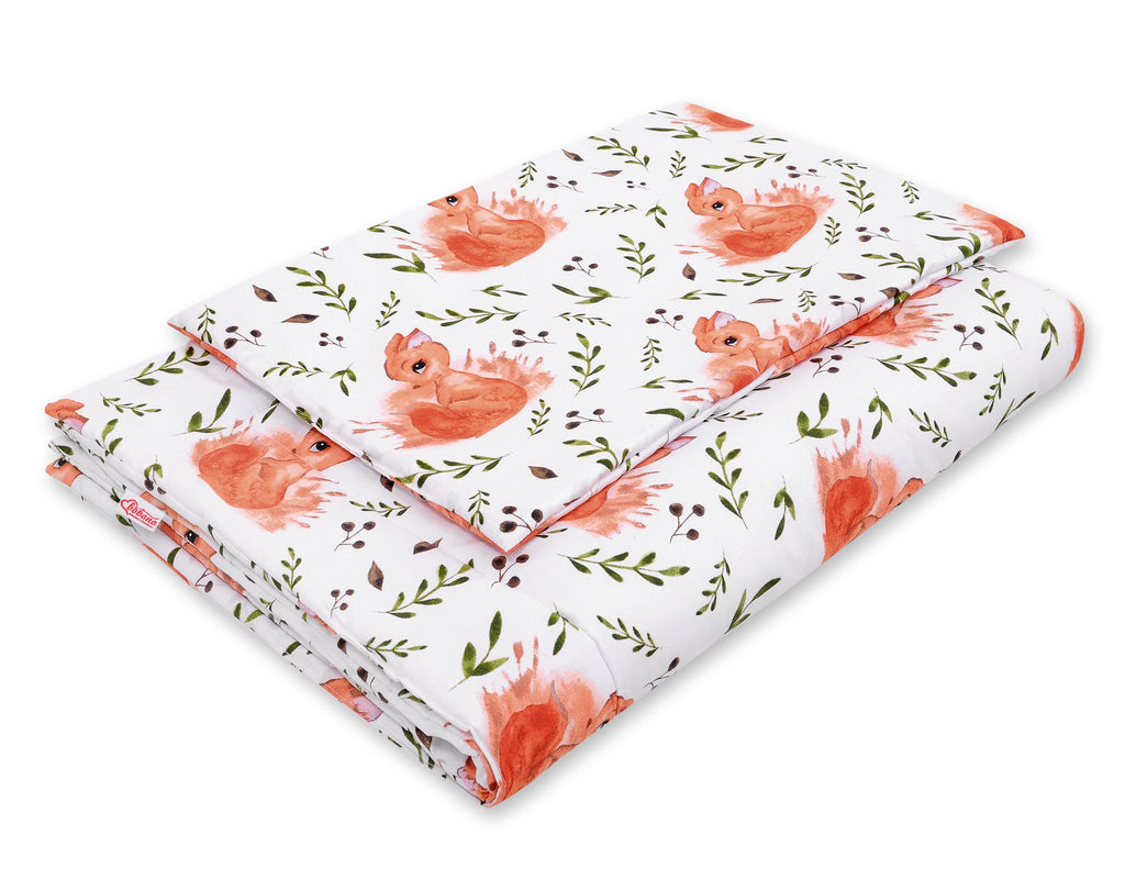 Bedding set 2-pcs with filling 135x100 cm - white squirrel
