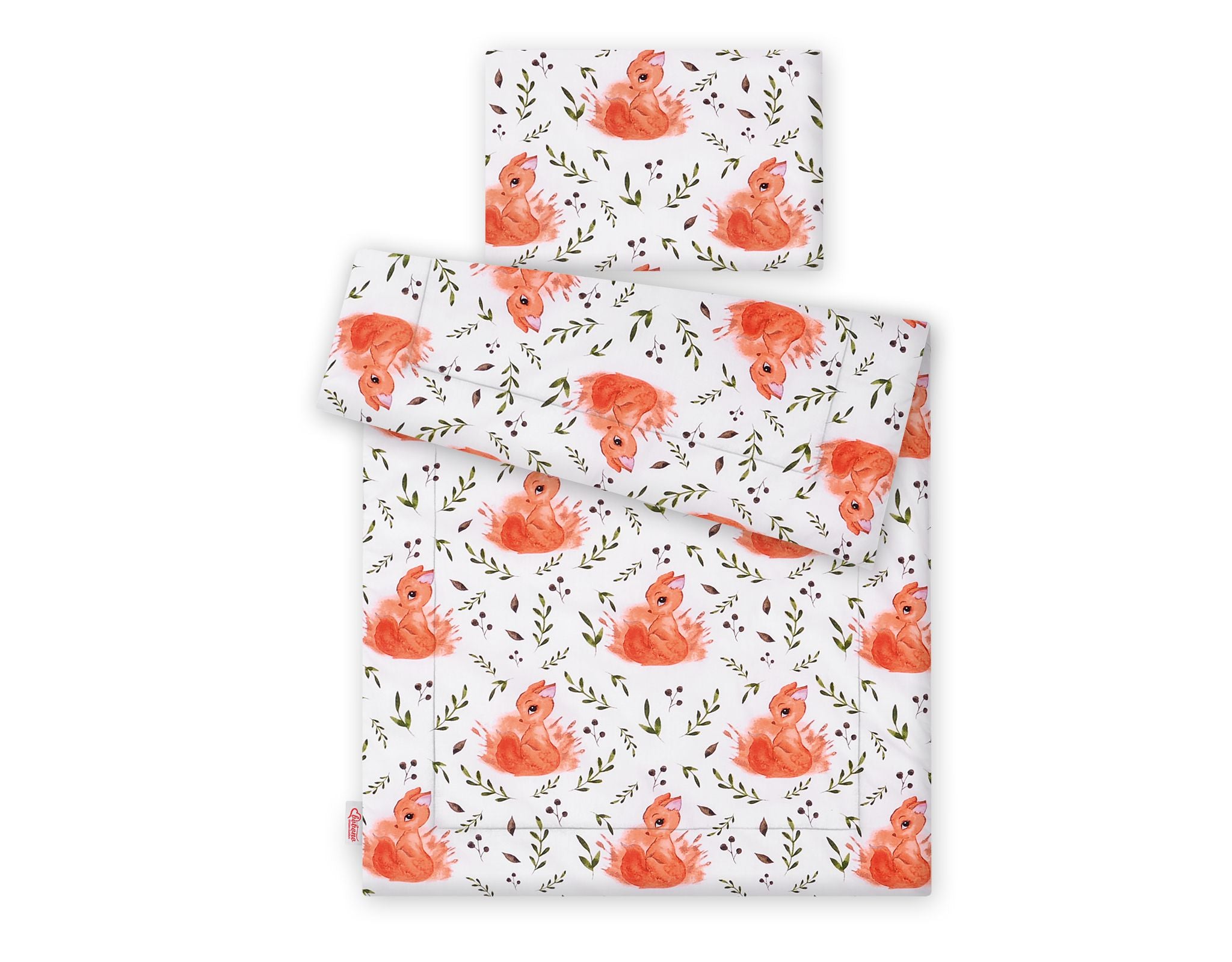 Bedding set 2-pcs with filling 135x100 cm - white squirrel