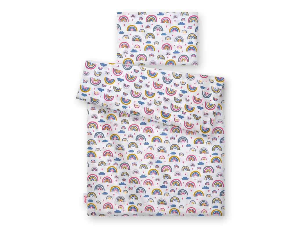 Baby cotton bedding set 2-pcs 120x90 cm- rainbow