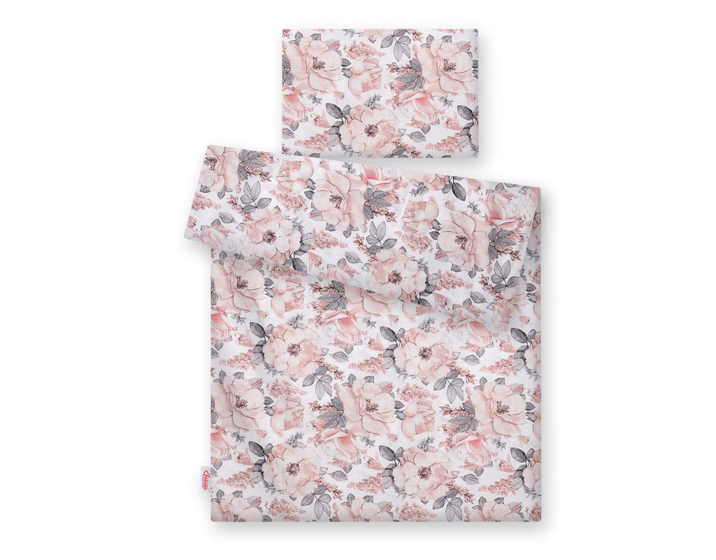 Baby cotton bedding set 2-pcs 135x100 - sepia roses