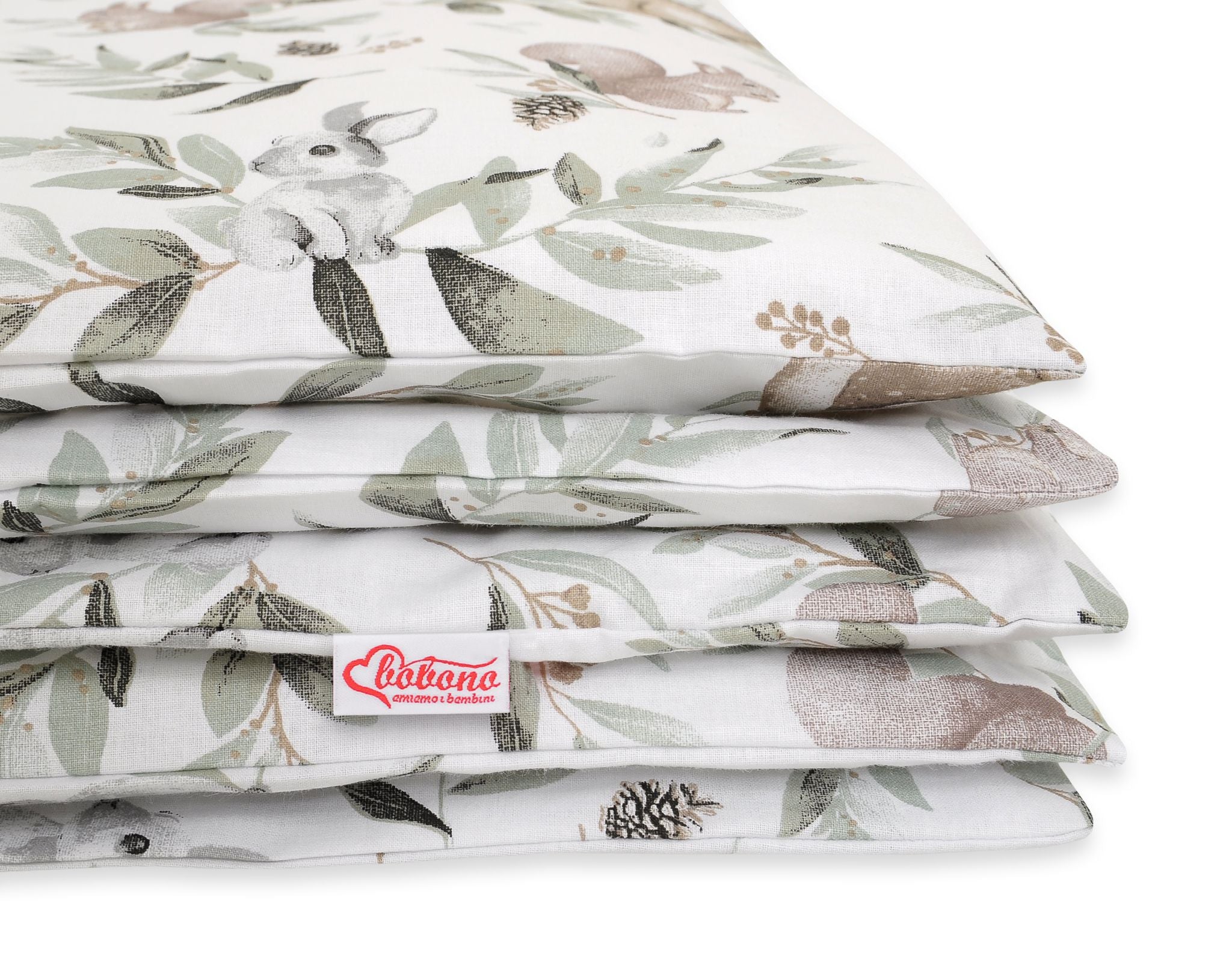 Baby cotton bedding set 2-pcs 135x100 cm- woodland olive