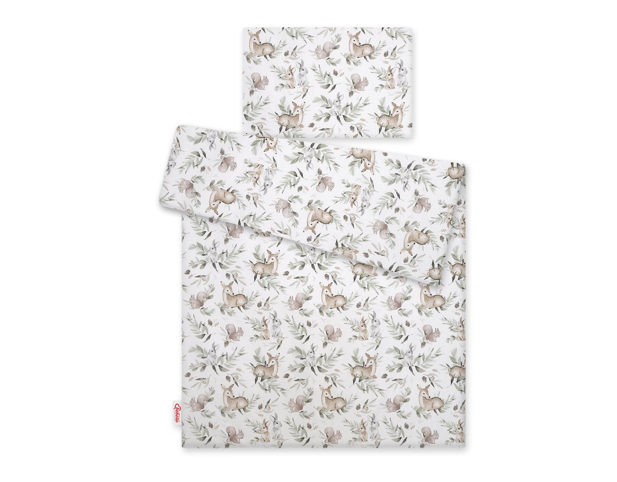 Baby cotton bedding set 2-pcs 135x100 cm- woodland olive