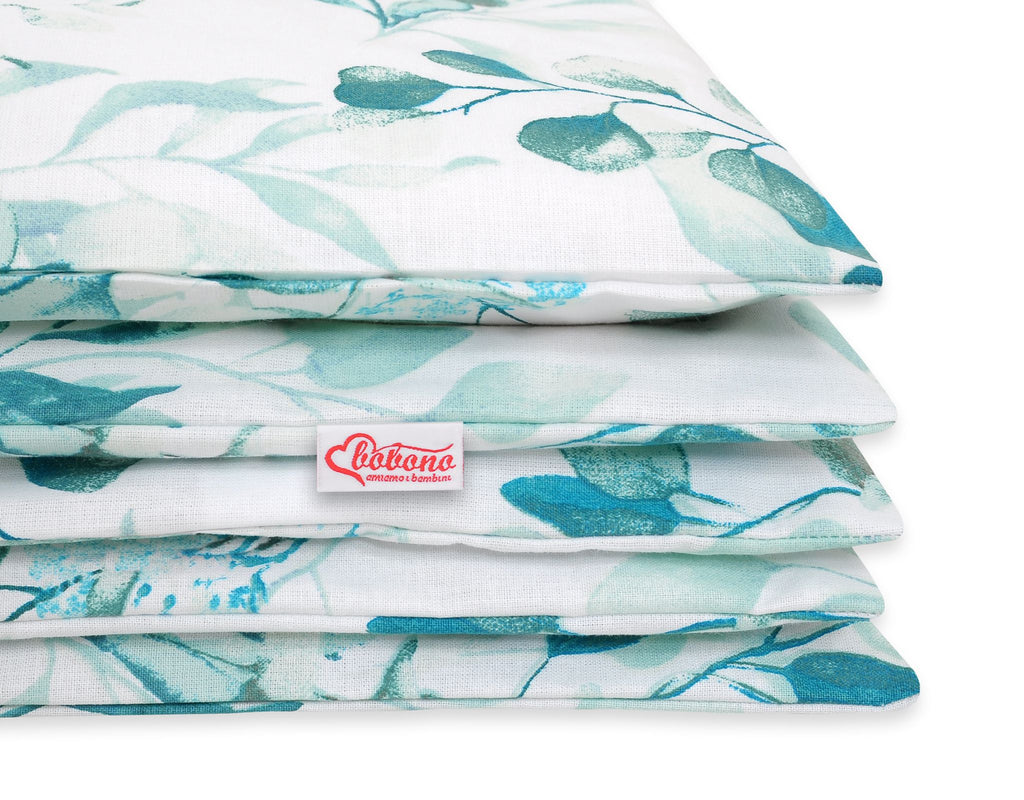 Baby cotton bedding set 2-pcs 120x90 cm- eucaliptus mint