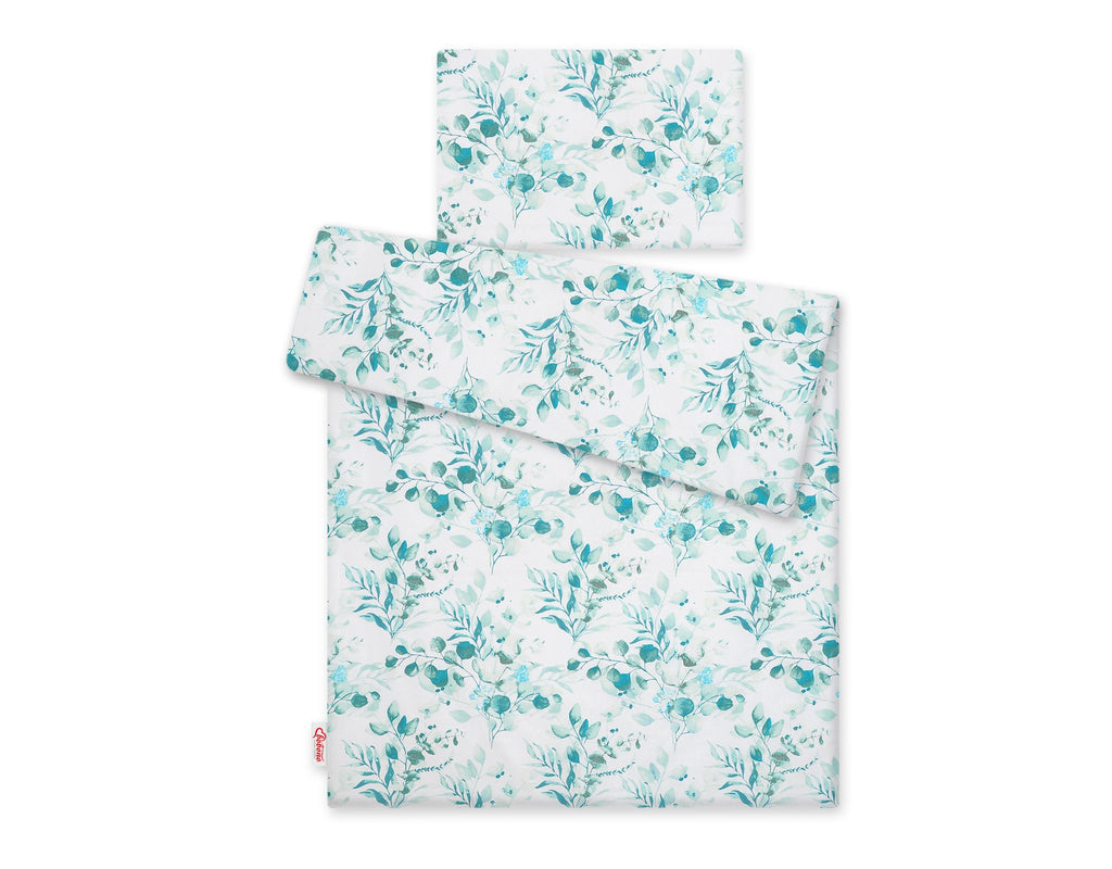 Baby cotton bedding set 2-pcs 120x90 cm- eucaliptus mint
