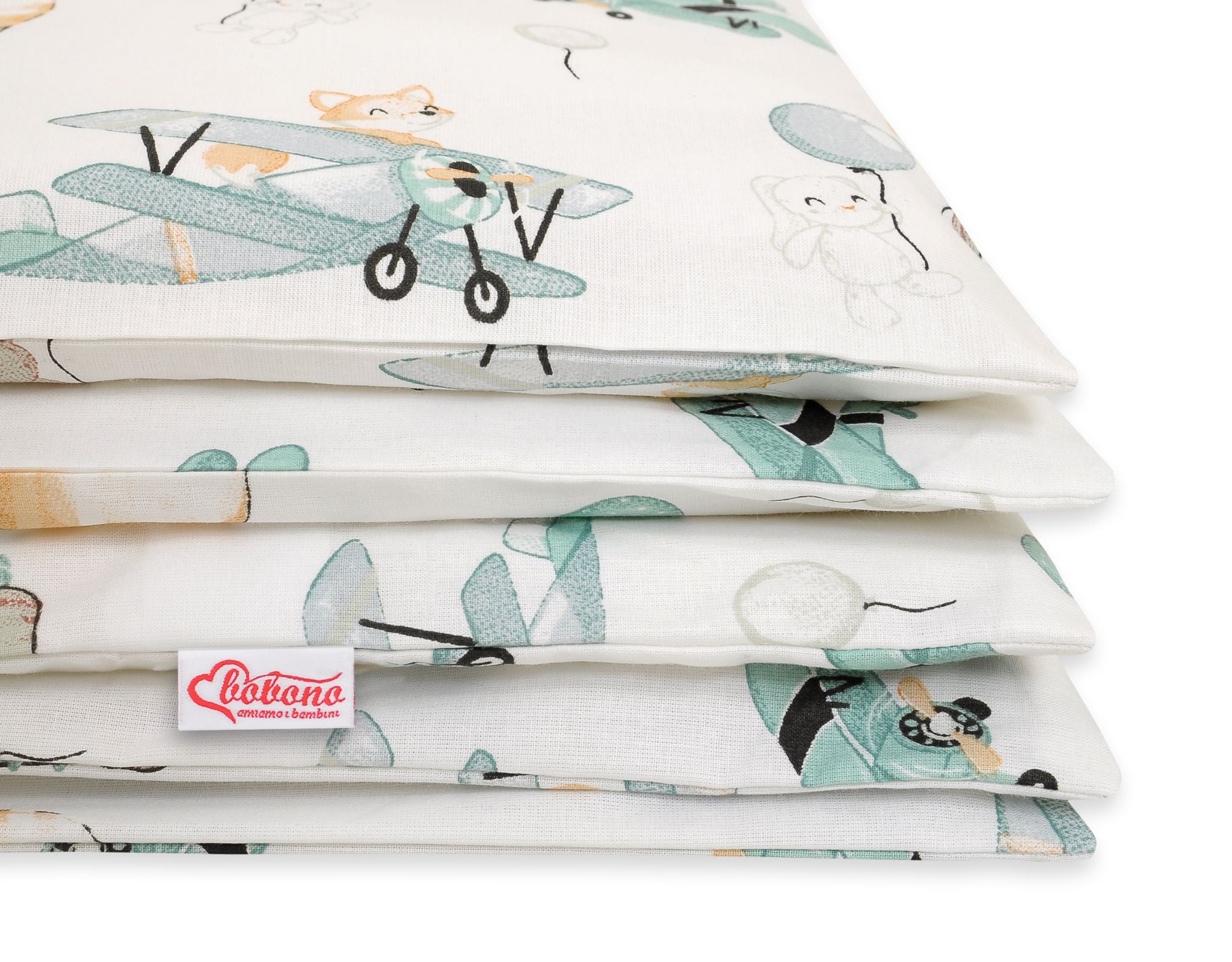 Baby cotton bedding set 2-pcs 120x90 cm- sky adventure