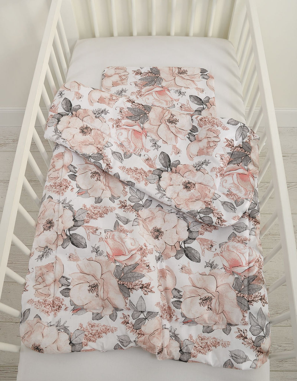 Bedding set 2-pcs with filling 135x100 cm - sepia roses