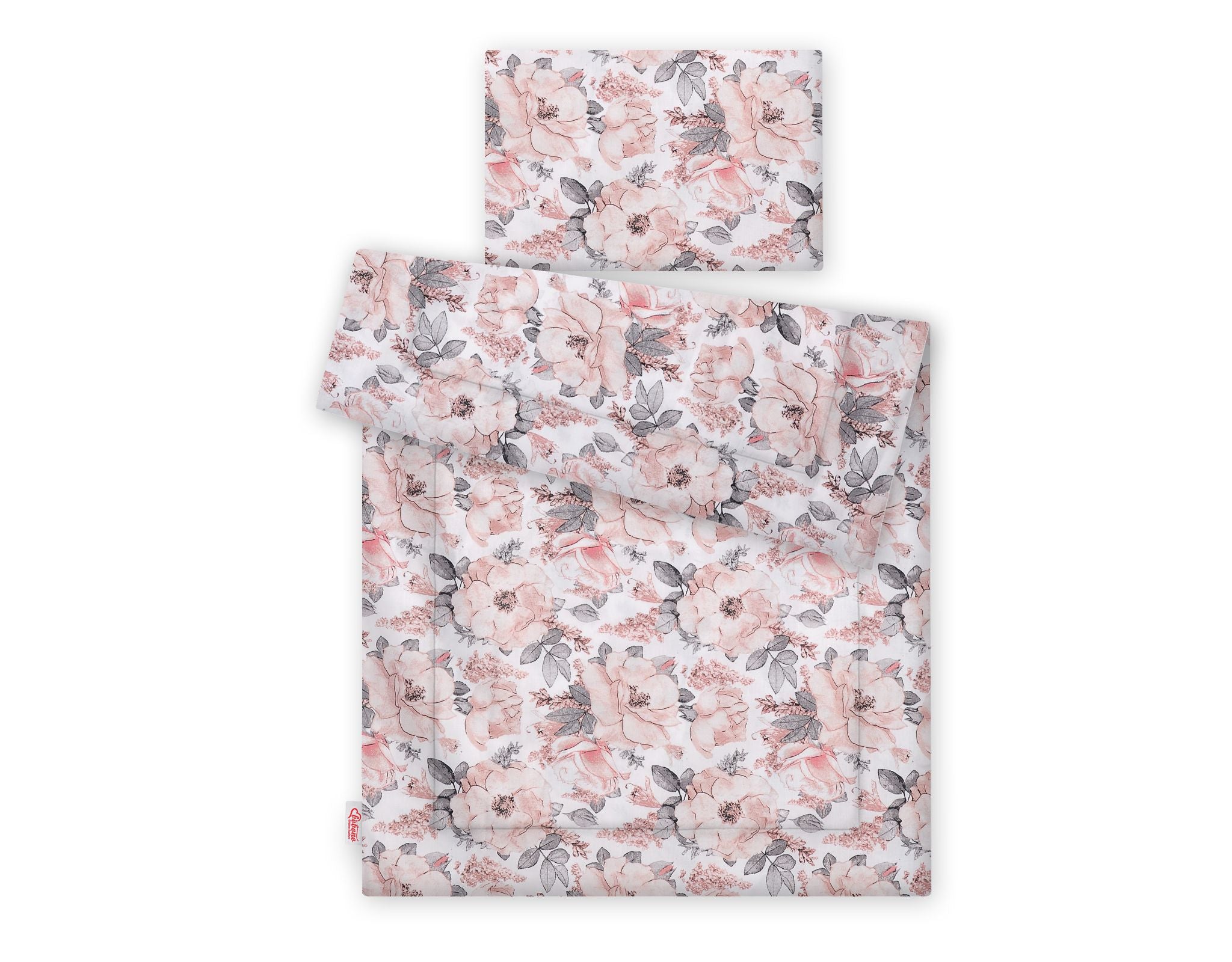 Bedding set 2-pcs with filling 135x100 cm - sepia roses
