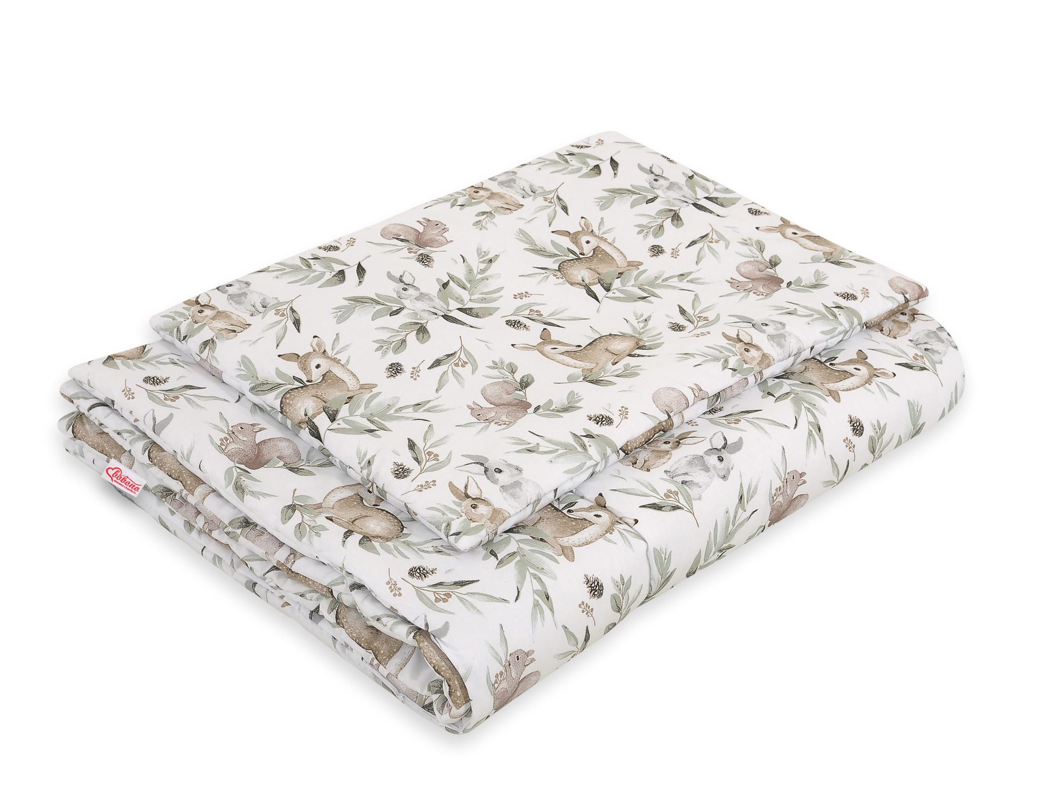 Bedding set 2-pcs with filling 135x100 cm - woodland olive