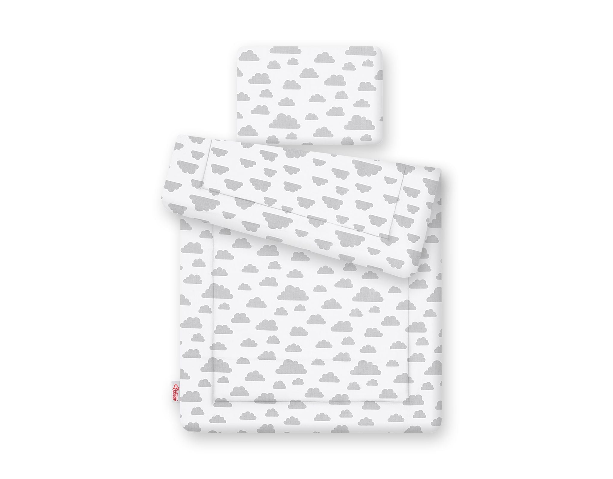 Bedding set 2-pcs 75x100cm NEWBORN - clouds gray