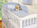 Bedding set 2-pcs- Hanging Hearts white polka dots on grey