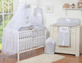 Bedding set 5-pcs with mosquito-net- Hanging Hearts grey