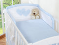 Bedding set 3-pcs 135x100 - Hanging Hearts blue checkered