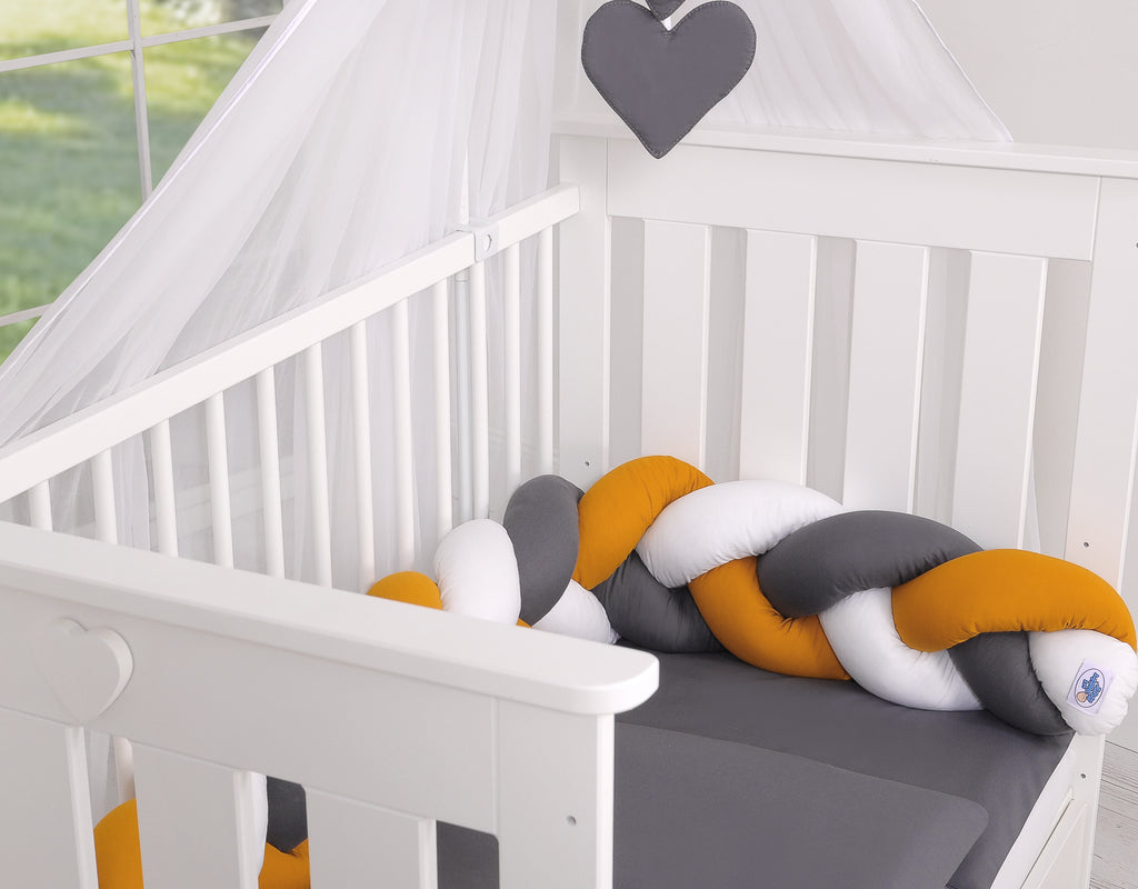 Knot bumper- white-honey yellow-anthracite