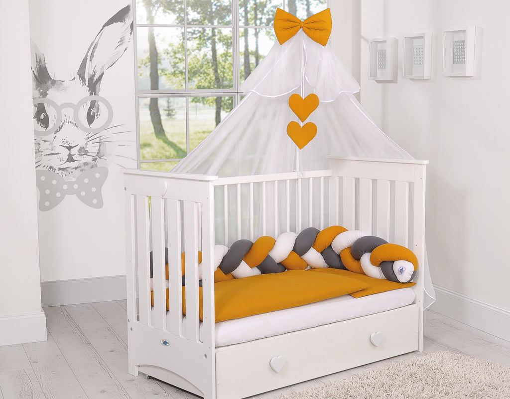 Knot bumper- white-honey yellow-anthracite