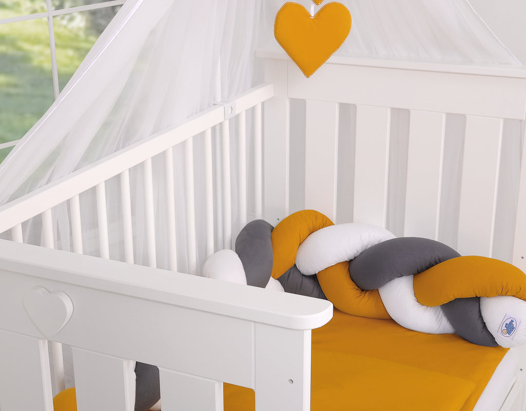 Knot bumper- white-honey yellow-anthracite