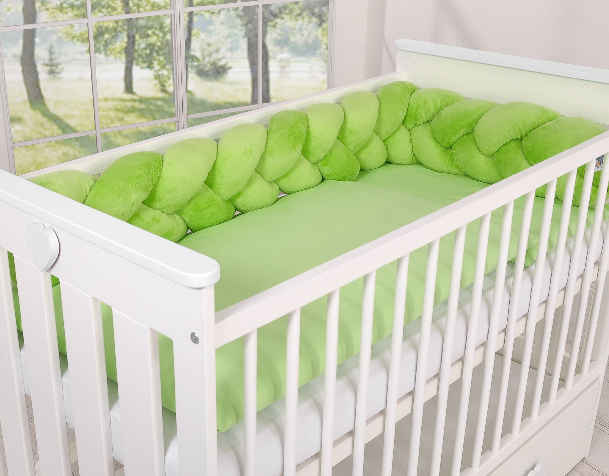 Knot bumper minky 180cm- green