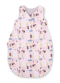 Cotton sleeping bag for children, size M, 3-12 months, TOG 2.5, all-season - pink hedgehogs