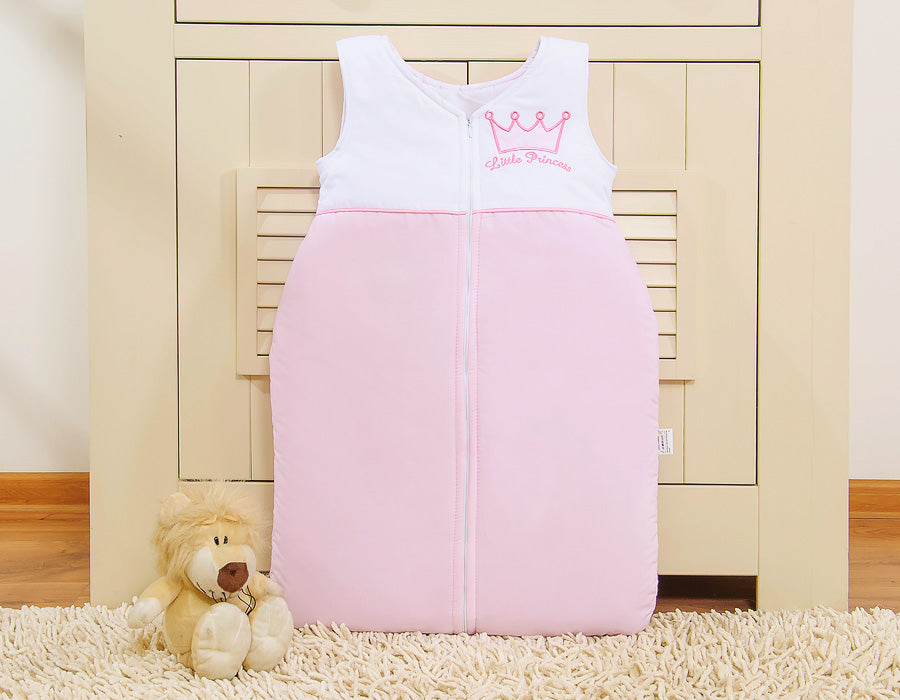Cotton sleeping bag for children, size M, 6-12 months, TOG 2.5, all-season, Little Princess pink