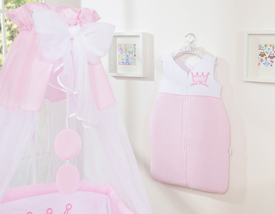 Cotton sleeping bag for children, size M, 6-12 months, TOG 2.5, all-season, Little Princess pink