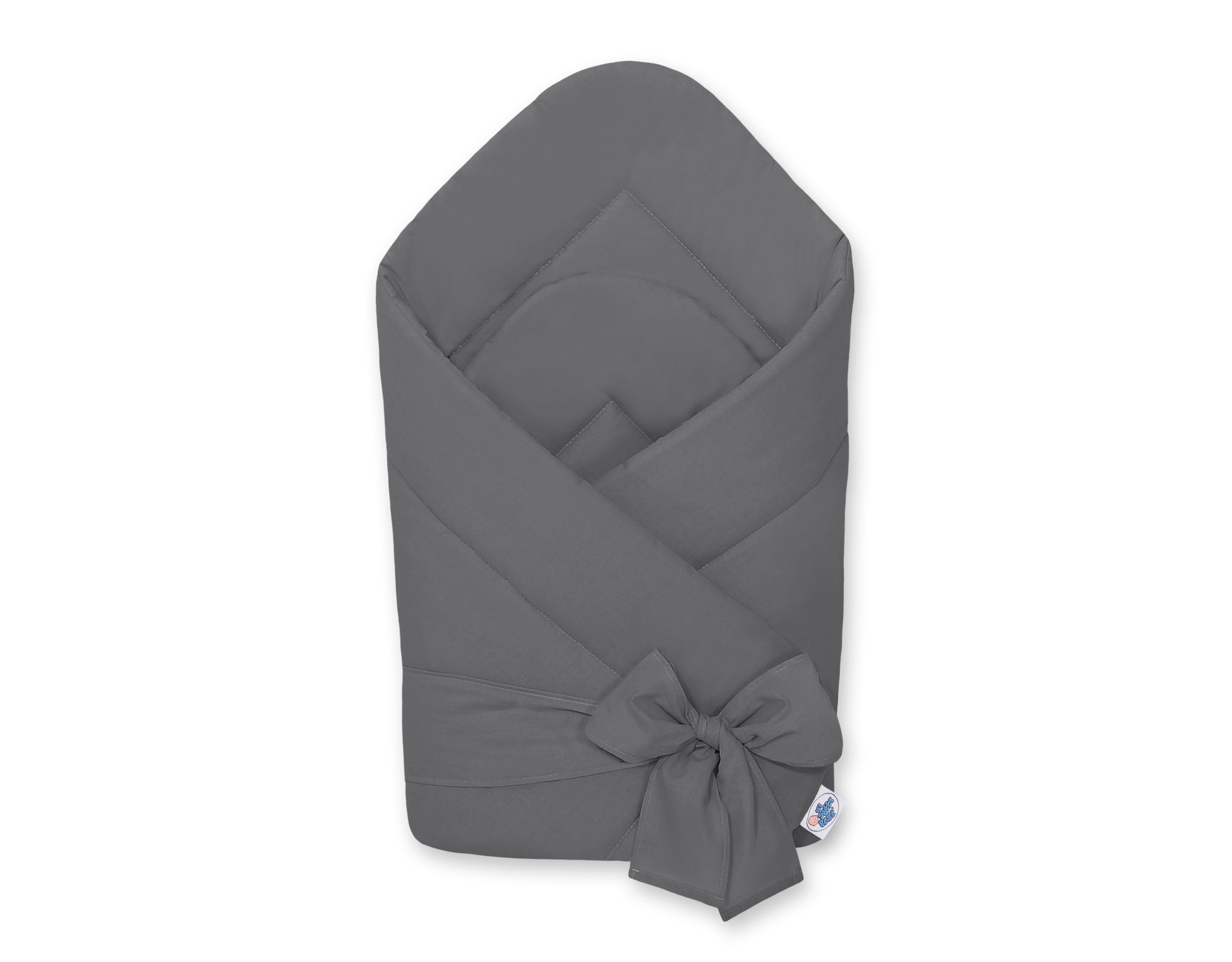 Baby nest with bow - anthracite