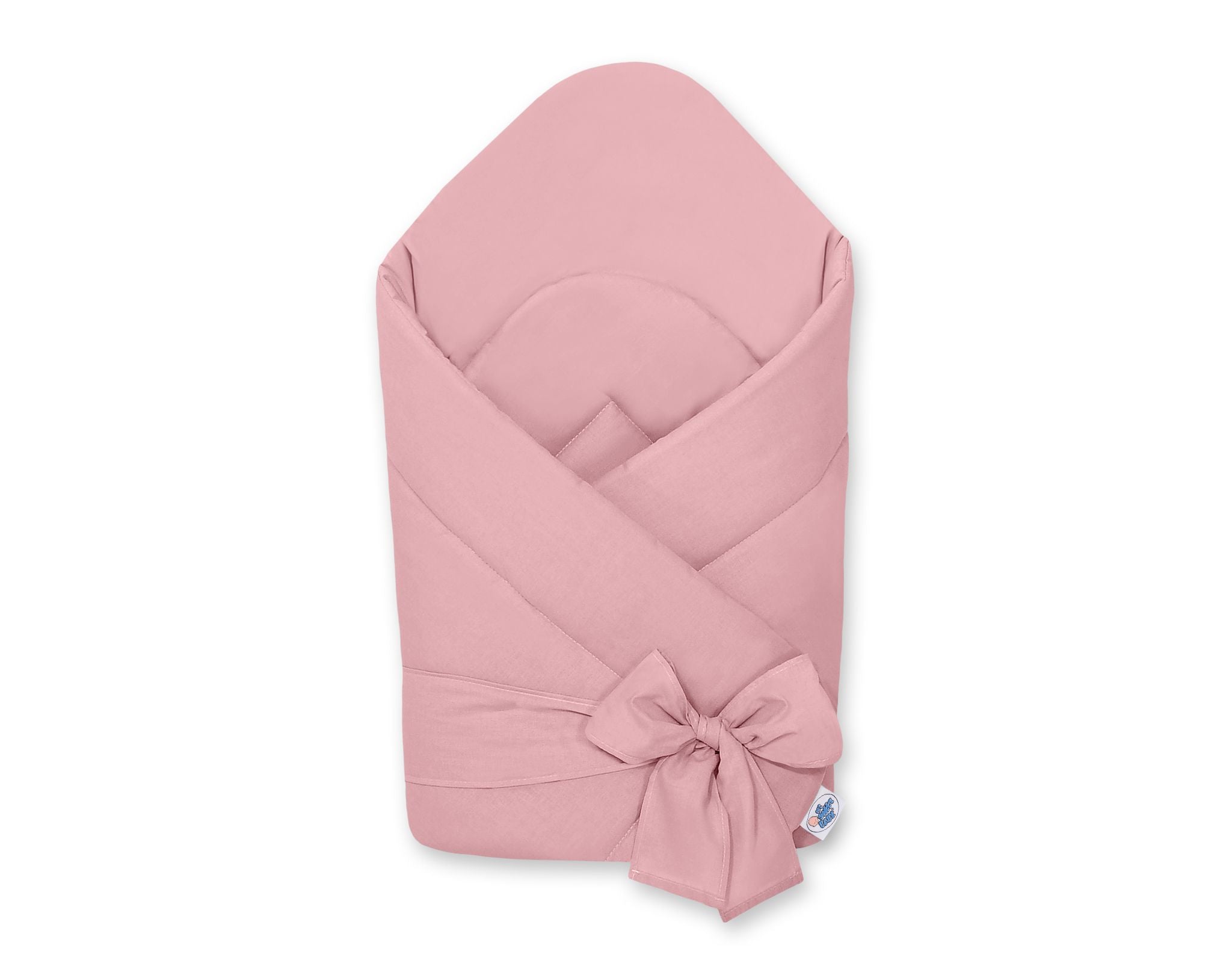 Baby nest with stiffening with bow - pastel pink