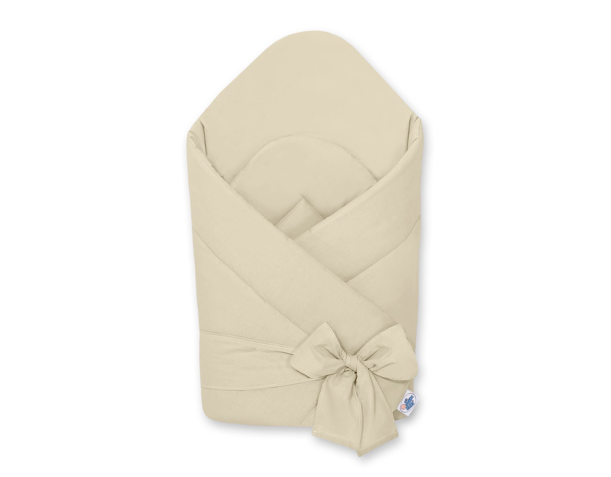 Baby nest with stiffening with bow - beige