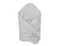 Baby nest with stiffening with bow - gray