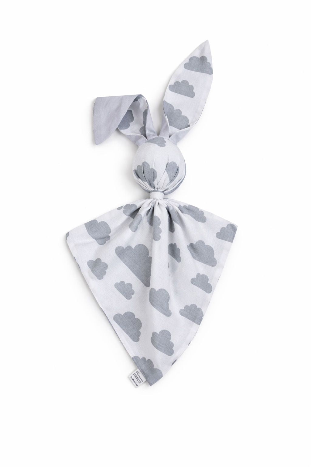DOUDOU Soft cosy cuddly bunny blanket in cotton - Grey clouds - grey